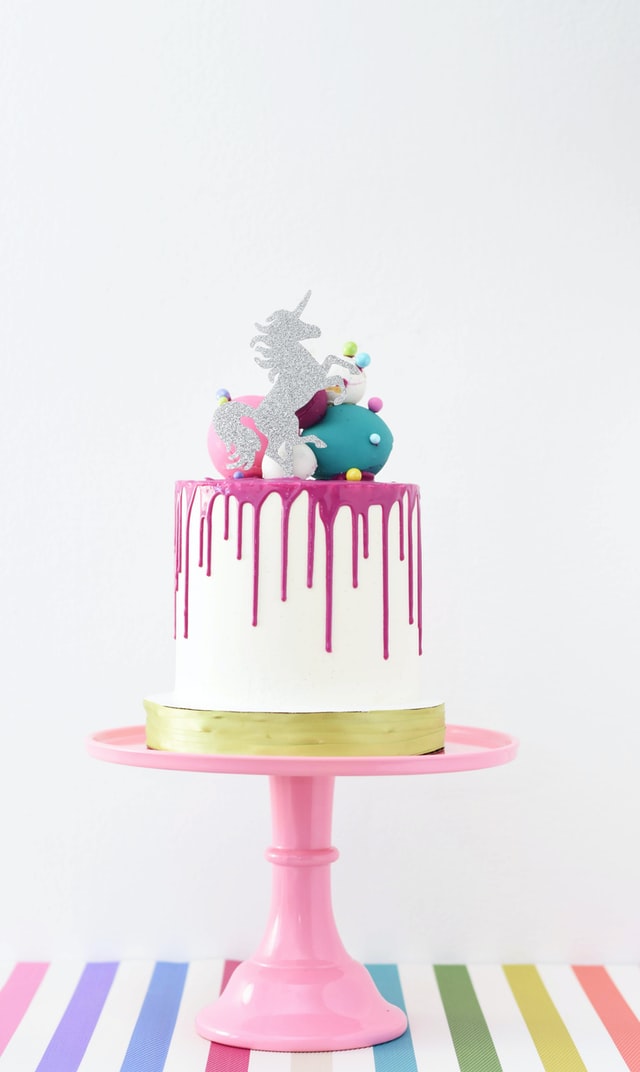 Bitrhday cake with unicorn